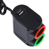 Olesson Streamlined Design 1.2A USB Car Cigarette Lighter Socket Car Charger with Color LED Light