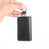 Universal Leather Carbon Fiber Texture Waist Hanging Zipper Wallets Key Holder Bag (No Include Key)(Black)