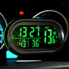 VST-7009V 4 In 1 Digital Car Thermometer Voltage Meter Luminous Clock Tester Detector LCD Monitor Back light