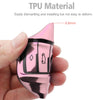TPU One-piece Electroplating Full Coverage Car Key Case with Key Ring for Audi A4L / A6L / Q5 (New) (Pink)