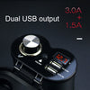 Portable Motorcycle Aluminum Alloy Dual USB Charger Cigarette Lighter (Red)