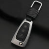 A Style Car Buckle Key Shell Zinc Alloy Car Chain Shell Car Key Shell Case Key Ring for Ford, Random Color Delivery