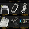 A Style Car Buckle Key Shell Zinc Alloy Car Chain Shell Car Key Shell Case Key Ring for Ford, Random Color Delivery