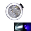 10W 6000K 800LM 4 LED White Motorcycle Headlight Lamp with Blue Angle Eye Lamp, DC 9-36V
