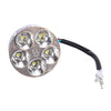 10W Wafer 5 LED White Motorcycle Headlight Lamp, DC 9-36V Cable Length: 20cm