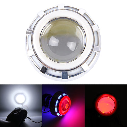 Motorcycle DC 12V-85V 30W 1200LM LED Headlight Lamp with Blue Red Angle Eye Lamp and Red Devil Eye Lamp