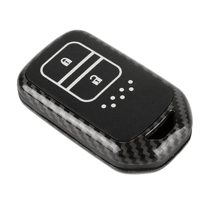 Carbon Fiber Texture Car Key Protective Cover for Honda Smart 2-button (Black)