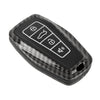 Carbon Fiber Texture Car Key Protective Cover for Geely A06 (Black)