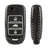 Carbon Fiber Texture Car Key Protective Cover for CHANGAN Folding (Black)