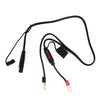 2 PCS Motorcycle Ring Terminal Harness with Black Fused 2-Pin Quick Disconnect Plug