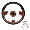 Car Modified Racing Sport Horn Button Steering Wheel, Diameter: 32cm(Brown)