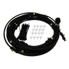 Outdoor Lawn Garden PE Hose Mist Watering Line Misting Cooling System with 16 x Mist Nozzles, Length: 12m (Black)
