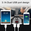 ACCNIC 3 Multi-functional Cigarette Socket Lighter Splitter with 2 USB Ports 3.1A Phone Car Charger