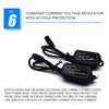 2 PCS DC 8-36V 3W Motorcycle LED Projection Lamp Light, Cable Length: 2.4m(Ice Blue Light)