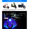 2 PCS DC 8-36V 3W Motorcycle LED Projection Lamp Light, Cable Length: 2.4m(Blue Light)