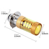 P15D 10W 1000 LM Car HeadLights with 28 SMD-3030 LED Lamps, DC 12V(Gold Light)