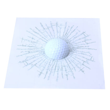 Creative 3D Deco Sport Golf Balls Car Window Crack Decal Sticker(White)