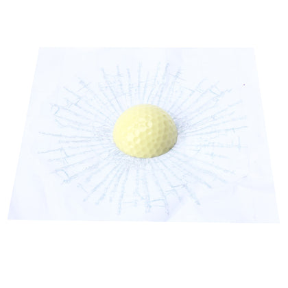 Creative 3D Deco Sport Golf Balls Car Window Crack Decal Sticker(Yellow)