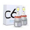 2 PCS H8/H9/H11 18W 1800 LM 3000K IP68 Casnbus Constant Current Car LED Headlight with 2 COB Lamps, DC 9-36V(Gold Light)