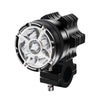 DC 9V-48V 4000LM 6000K 30W IP67 6 LED Lamp Beads Motorcycle Aluminum Alloy LED Headlight Lamps, Constantly Bright