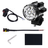 DC 9V-48V 4000LM 6000K 30W IP67 6 LED Lamp Beads Motorcycle Aluminum Alloy LED Headlight Lamps with Switch, Constantly Bright