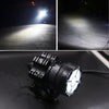 2 PCS DC 12V 5500LM 6000K 45W IP67 9 LED Lamp Beads Motorcycle Aluminum Alloy LED Headlight Lamps with Switch and Cable Hardness, Constantly Bright