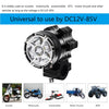 2 PCS DC 12V 4000LM 6000K 30W IP67 6 LED Lamp Beads Motorcycle Aluminum Alloy LED Headlight Lamps with Switch and Cable Hardness, Constantly Bright