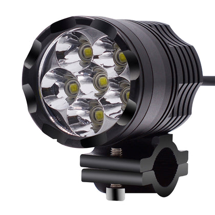 DC12V-85V 4000LM 6000K 30W IP67 6 LED Lamp Beads Motorcycle Aluminum Alloy LED Headlight Lamps, Constantly Bright