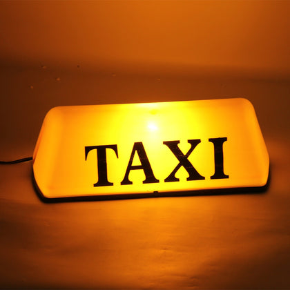 TAXI Bright Top Board Roof Sign Light Indicator Cab Lamp Yellow 12V(Yellow Light)