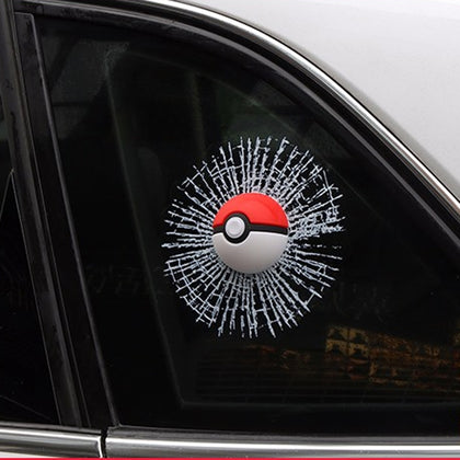 Creative 3D Deco Pokemon Go Car Window Crack Decal Sticker