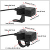 Motorcycle Waterproof 3.1A Dual USB Fast Charger Adapter with Switch