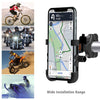 WUPP Motorcycle Waterproof QC 3.0 USB Port Fast Charger Adapter Aluminum Alloy Handlebar Mount with Switch(Black)