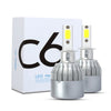 2 PCS  H3 18W 1800 LM 3000K IP68 Canbus Constant Current Car LED Headlight with 2 COB Lamps, DC 9-36V(Gold Light)