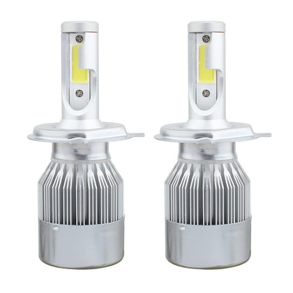 2 PCS  H4 18W 1800 LM 6000K IP68 Canbus Constant Current Car LED Headlight with 2 COB Lamps, DC 9-36V(White Light)