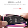 TPU One-piece Electroplating Full Coverage Car Key Case with Key Ring for LAND ROVER Aurora / Discover God / Range Rover & JAGUAR