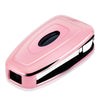 TPU One-piece Electroplating Opening Full Coverage Car Key Case with Key Ring for Ford FOCUS / KUGA(Pink)