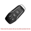 Electroplating TPU Single-shell Car Key Case with Key Ring for Ford Explorer / Edge / Mondeo / EcoSport / Taurus (Black)