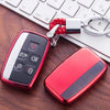 Electroplating TPU Single-shell Car Key Case with Key Ring for LAND ROVER Aurora / Discover God / Range Rover & JAGUAR (Red)