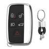 Electroplating TPU Single-shell Car Key Case with Key Ring for LAND ROVER Aurora / Discover God / Range Rover & JAGUAR (Silver)