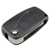 For FIAT Car Keys Replacement 3 Buttons Car Key Case with Side Battery Holder (Black)