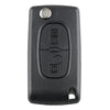 For PEUGEOT 2 Buttons Intelligent Remote Control Car Key with Integrated Chip & Battery & Holder & Slotted Key Blade, Frequency: 433MHz
