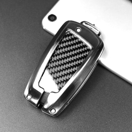 Carbon Fiber Car Key Protective Cover for BMW, Classic Style