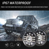 7 inch H4 DC 9V-30V 6000LM 6000K/3000K 55W IP67 6LED Lamp Beads Car Round Shape LED Headlight Lamps for Jeep Wrangler, with Angel
