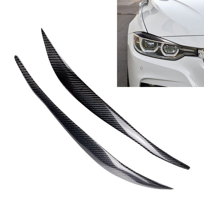 Carbon Fiber Car Mould Pressing Lamp Eyebrow Decorative Sticker for BMW 3 Series F30 2013-2015
