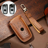 Hallmo Car Cowhide Leather Key Protective Cover Key Case for Old BMW (Brown)