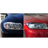 1 Pair Three Color Carbon Fiber Car Lamp Eyebrow Decorative Sticker for BMW E90 / 318i / 320i / 325i 2005-2008, Drop Glue Version
