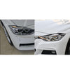 Carbon Fiber Car Lamp Eyebrow Hard Decorative Sticker for BMW F30 2013-2015