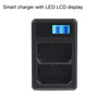 Dual Channel Digital LCD Display Battery Charger with USB Port for Sony NP-FZ100 Battery, Compatible with Sony A9 (ILCE-9)