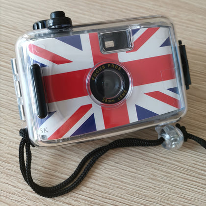 New SUC4 British Flag Pattern Retro Film Camera Mini Point-and-shoot Camera for Children 5m Waterproof