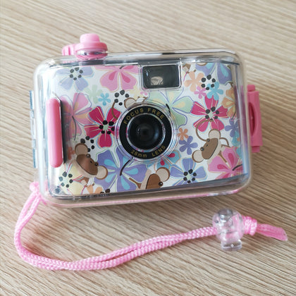 New SUC4 Flowers Pattern Retro Film Camera Mini Point-and-shoot Camera for Children 5m Waterproof